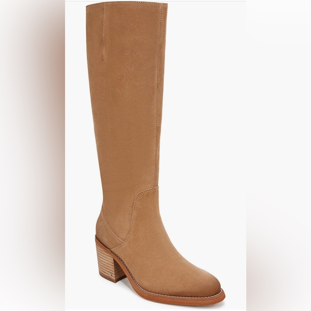 Sam Edelman Soyer Knee High Golden Caramel Boots with Streamlined Silhouette